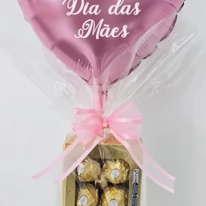 Ferrero Roche ou Raffaello com balão coração